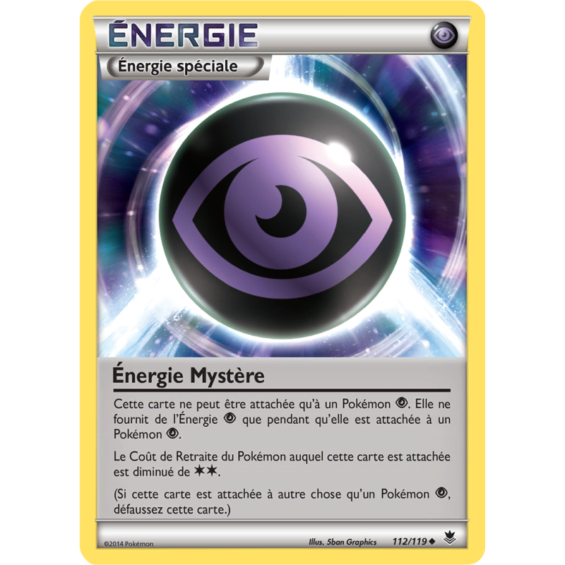 Carte Pokémon Énergie Mystère 112/119 Peu commune Vigueur Spectrale