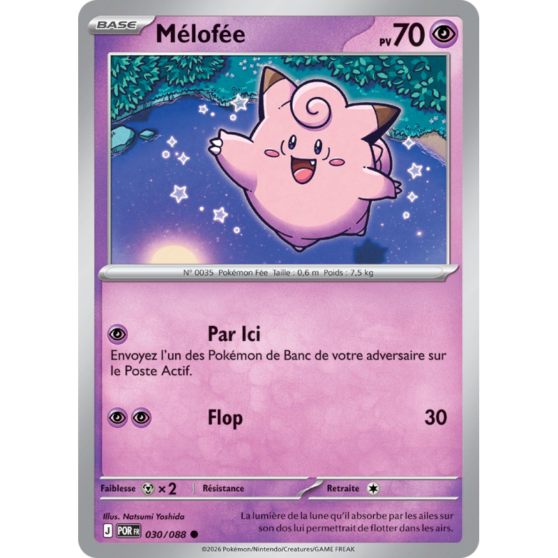 Carte Pokémon Mélofée 030/088 Commune Équilibre Parfait