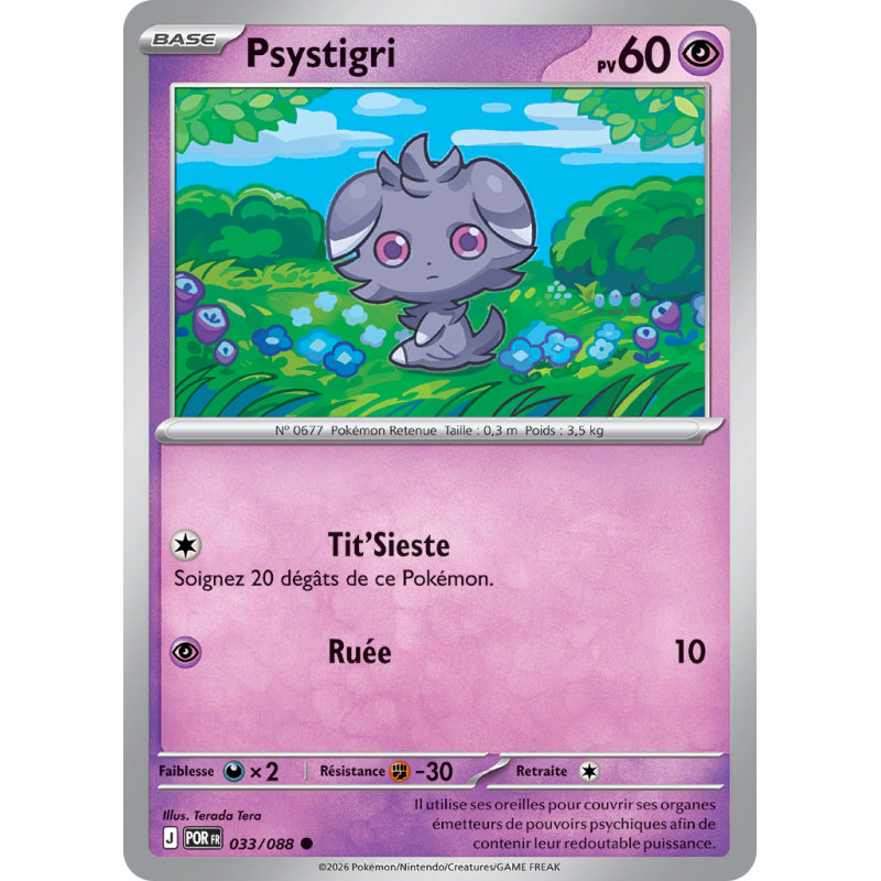 Carte Pokémon Psystigri 033/088 Commune Équilibre Parfait
