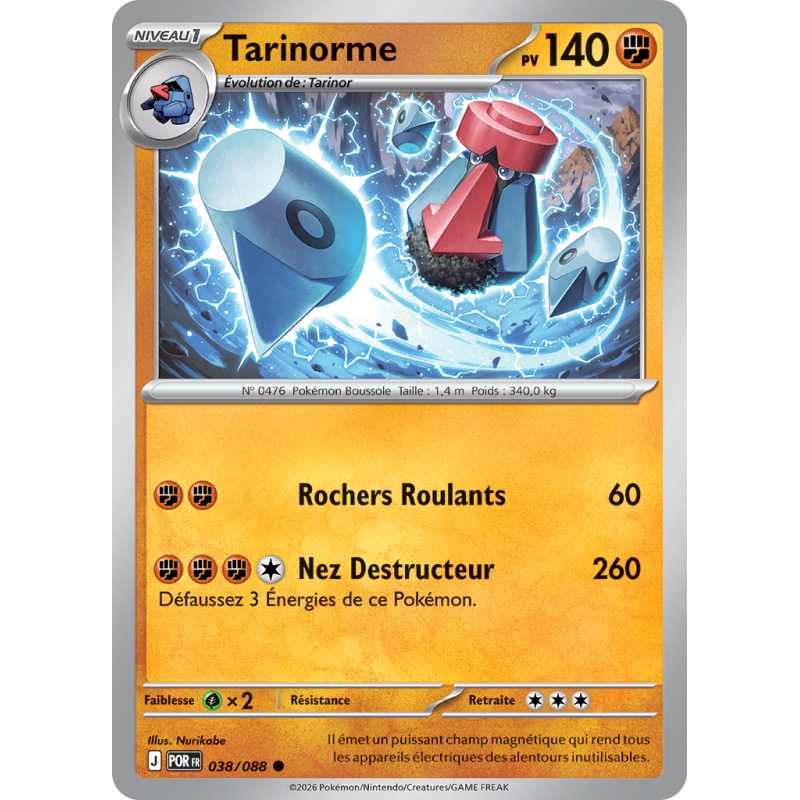 Carte Pokémon Tarinorme 038/088 Commune Équilibre Parfait