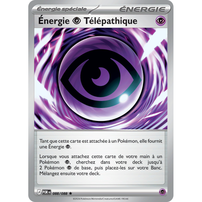 Carte Pokémon Énergie Psy Télépathique 088/088 Holographique Équilibre Parfait