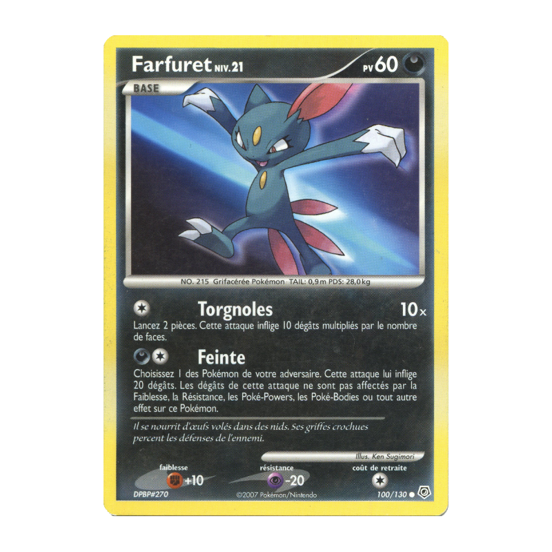 Carte Pokémon Farfuret 100/130 Commune Diamant & Perle (JCC)