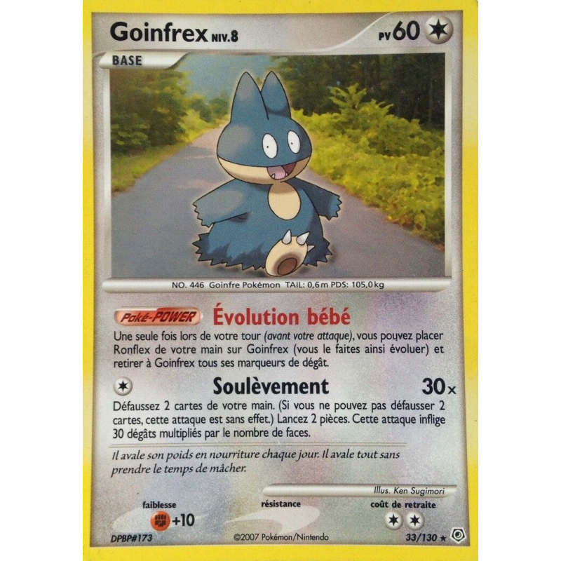 Carte Pokémon Goinfrex 33/130 Rare Diamant & Perle (JCC)