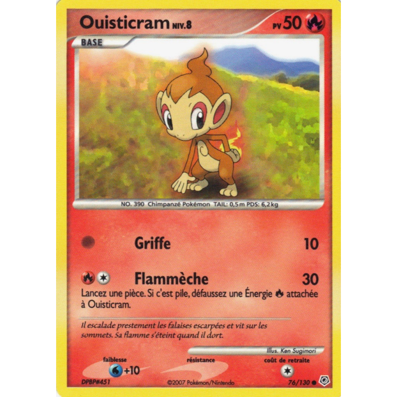 Carte Pokémon Ouisticram 76/130 Commune Diamant & Perle (JCC)