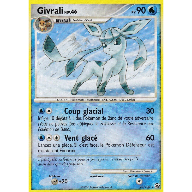 Carte Pokémon Givrali 20/100 Rare Aube Majestueuse