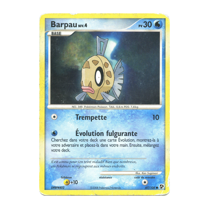 Carte Pokémon Barpau 67/106 Commune Duels au sommet