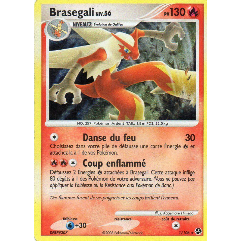 Carte Pokémon Brasegali 1/106 Holographique Duels au sommet