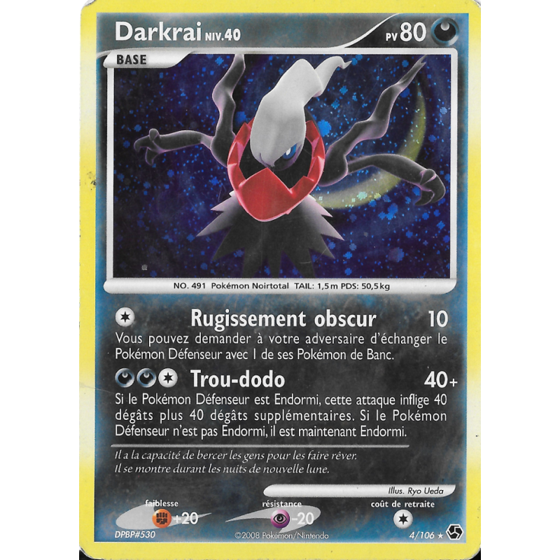 Carte Pokémon Darkrai 4/106 Holographique Duels au sommet