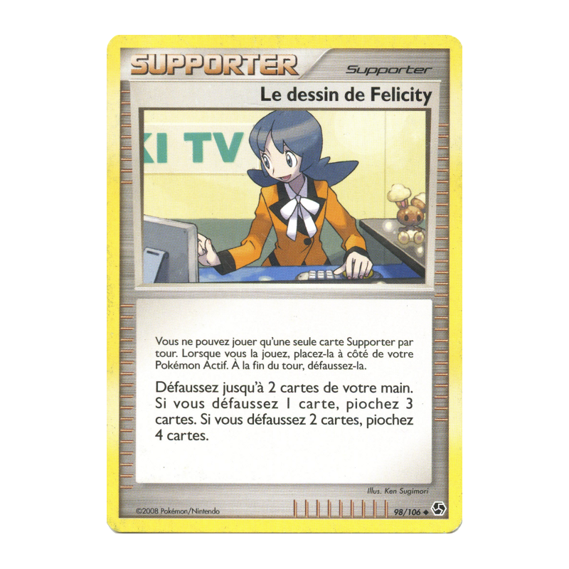 Carte Pokémon Le dessin de Felicity 98/106 Peu commune Duels au sommet