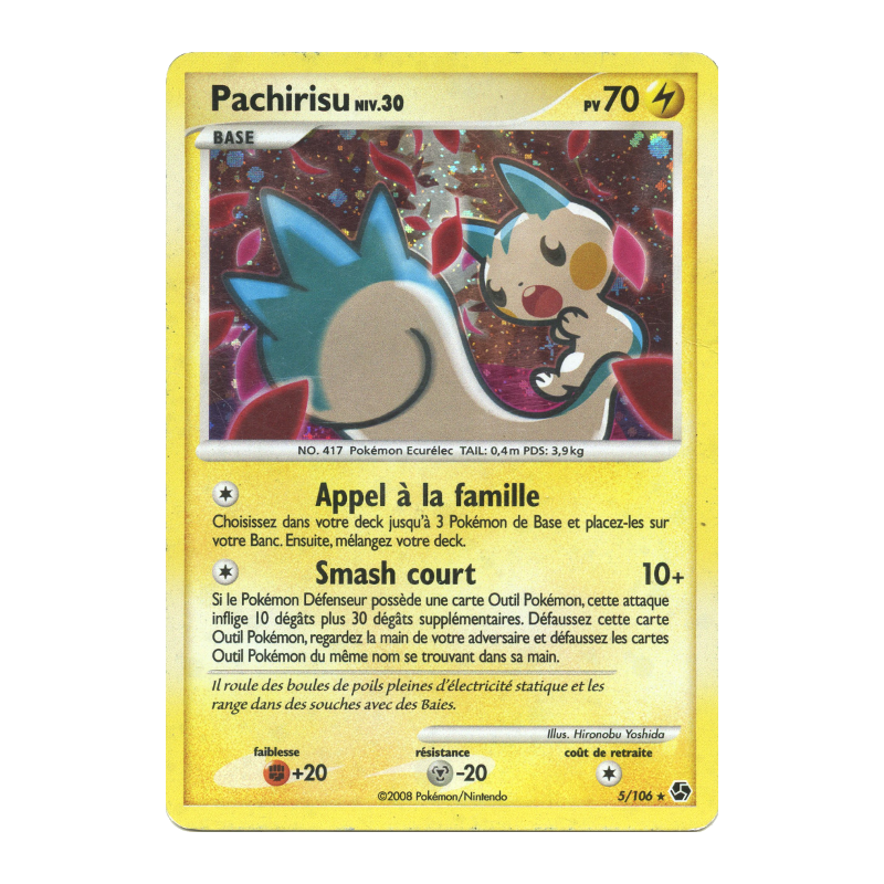 Carte Pokémon Pachirisu 5/106 Holographique Duels au sommet