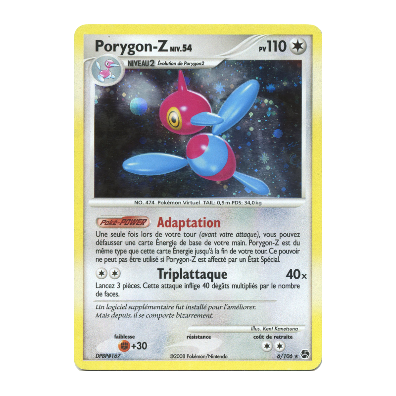 Carte Pokémon Porygon-Z 6/106 Holographique Duels au sommet