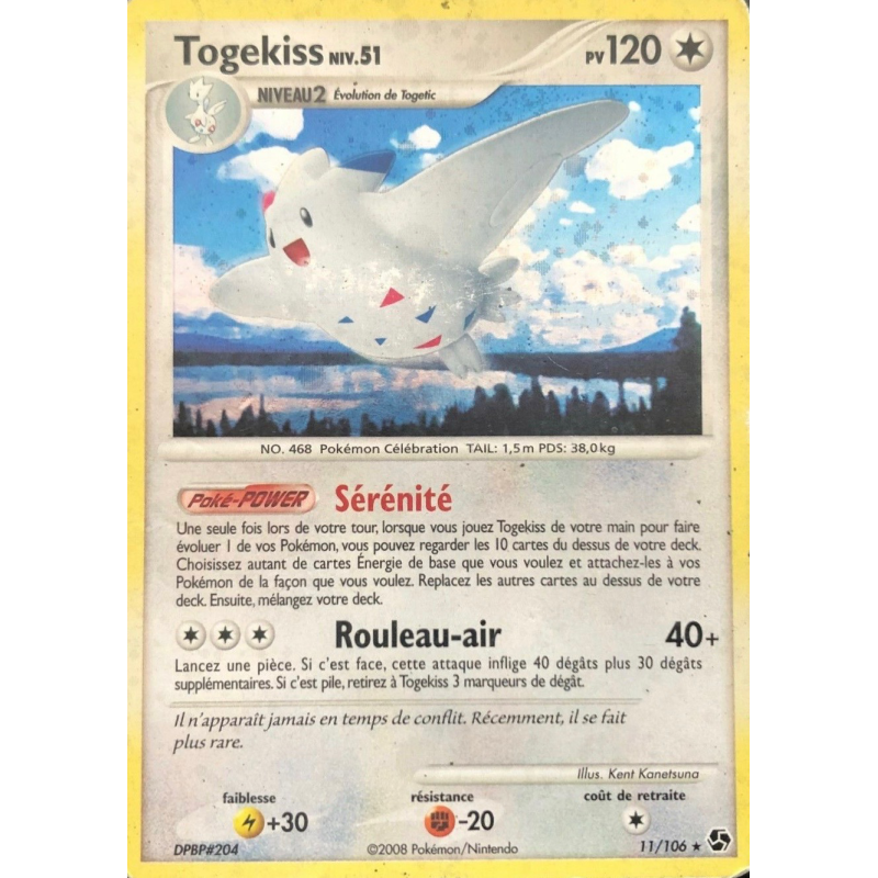 Carte Pokémon Togekiss 11/106 Holographique Duels au sommet