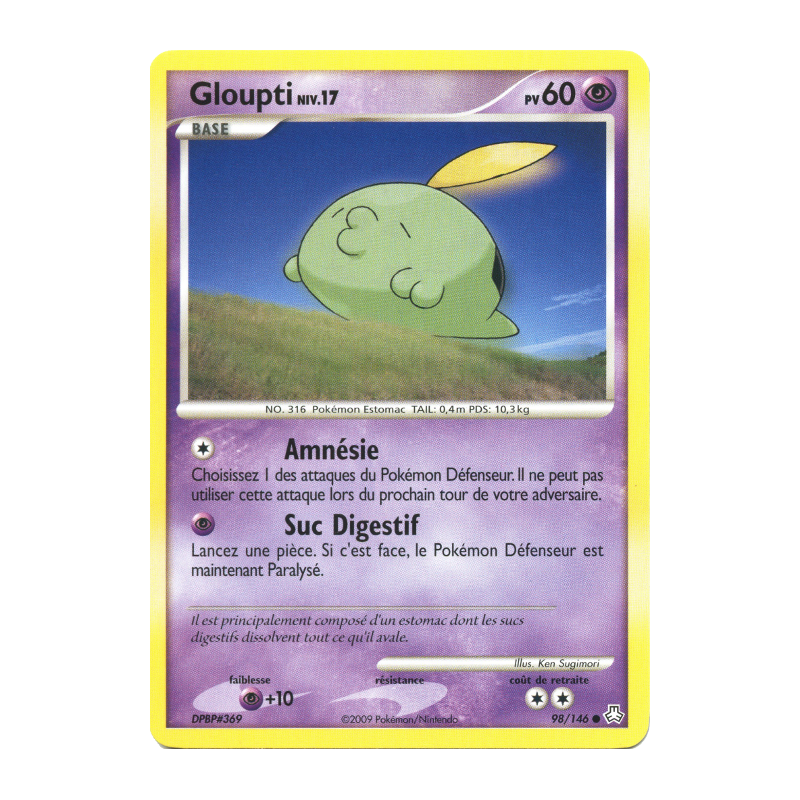 Carte Pokémon Gloupti 98/146 Commune Éveil des Légendes