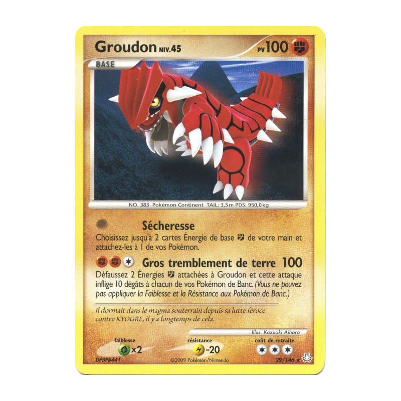 Carte Pokémon Groudon 29/146 Rare Éveil des Légendes