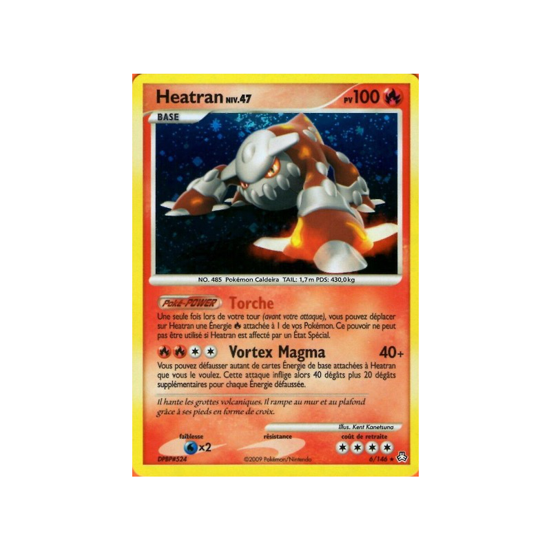 Carte Pokémon Heatran 6/146 Holographique Éveil des Légendes