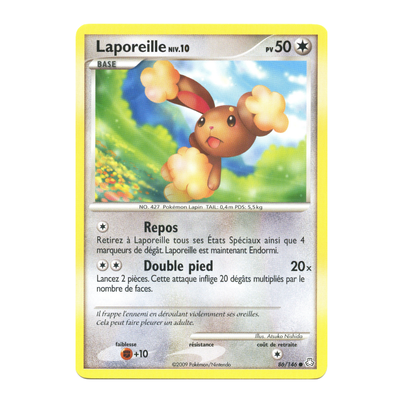 Carte Pokémon Laporeille 86/146 Commune Éveil des Légendes