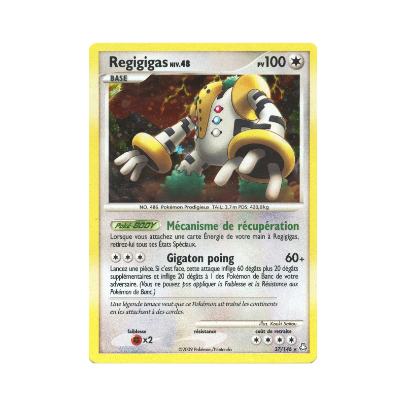 Carte Pokémon Regigigas 37/146 Rare Éveil des Légendes