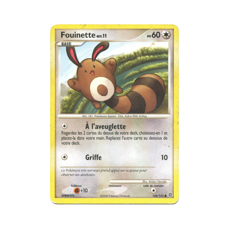 Carte Pokémon Fouinette 104/132 Commune Merveilles Secrètes