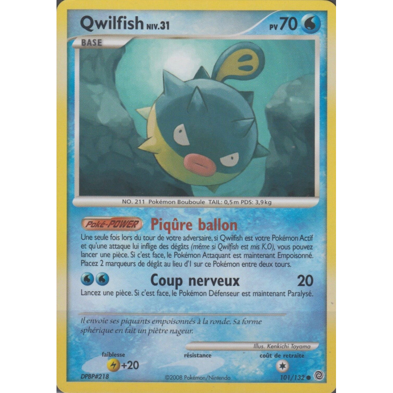 Carte Pokémon Qwilfish 101/132 Commune Merveilles Secrètes