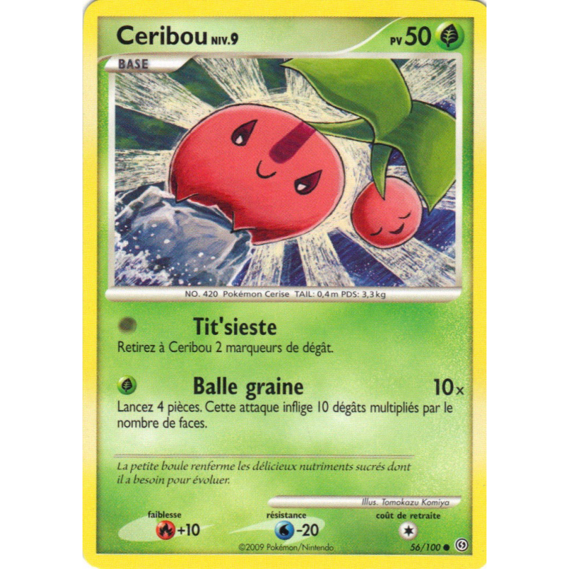 Carte Pokémon Ceribou 56/100 Commune Tempête