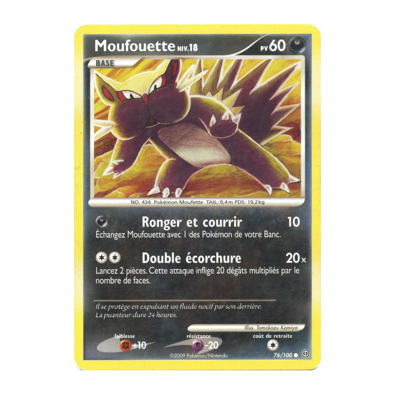Carte Pokémon Moufouette 76/100 Commune Tempête