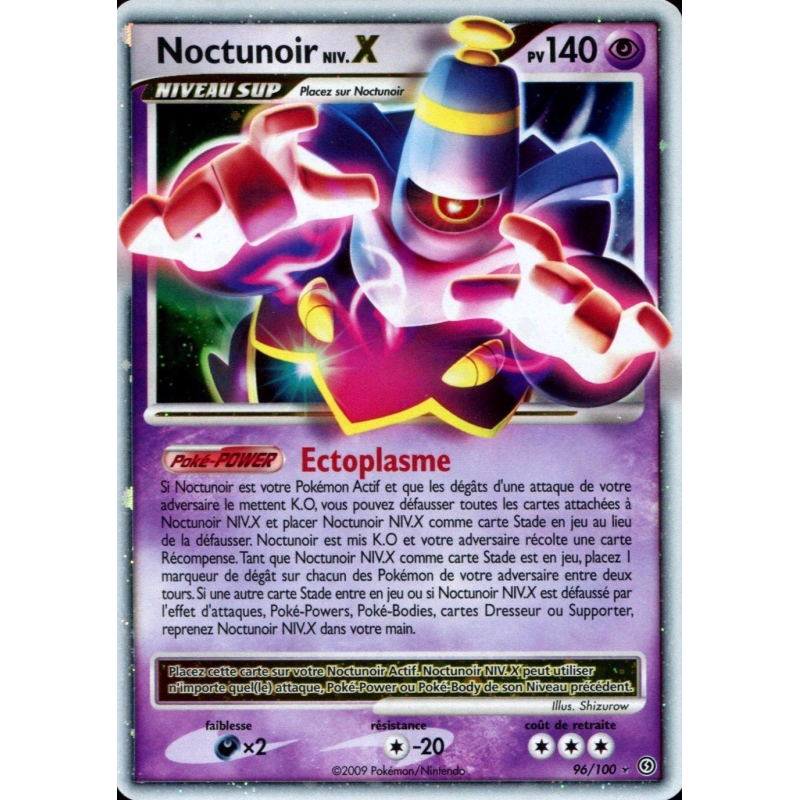 Carte Pokémon Noctunoir NIV.X 96/100 NIV.X Tempête