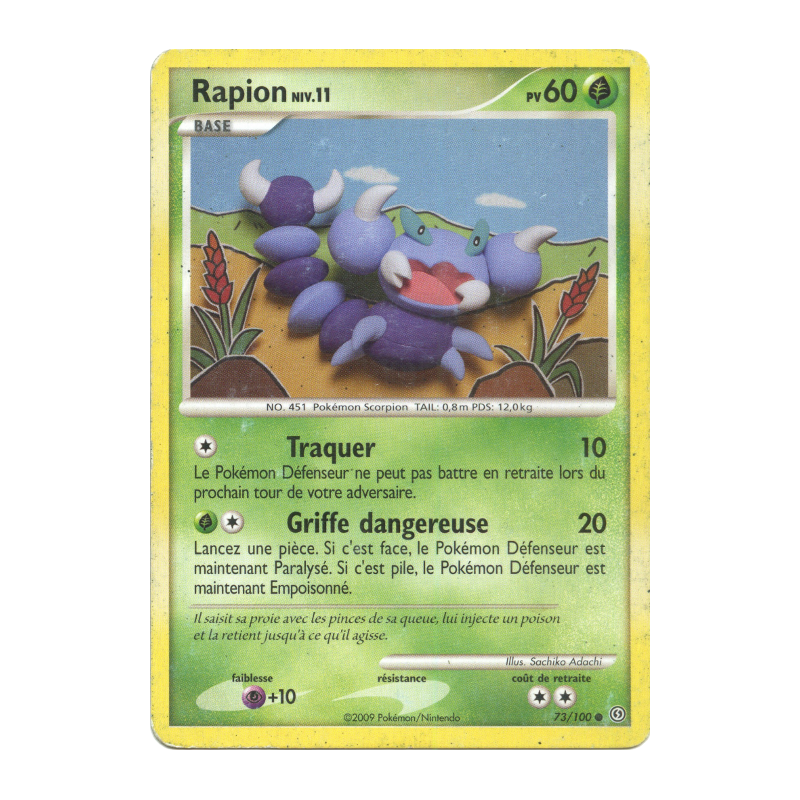 Carte Pokémon Rapion 73/100 Commune Tempête