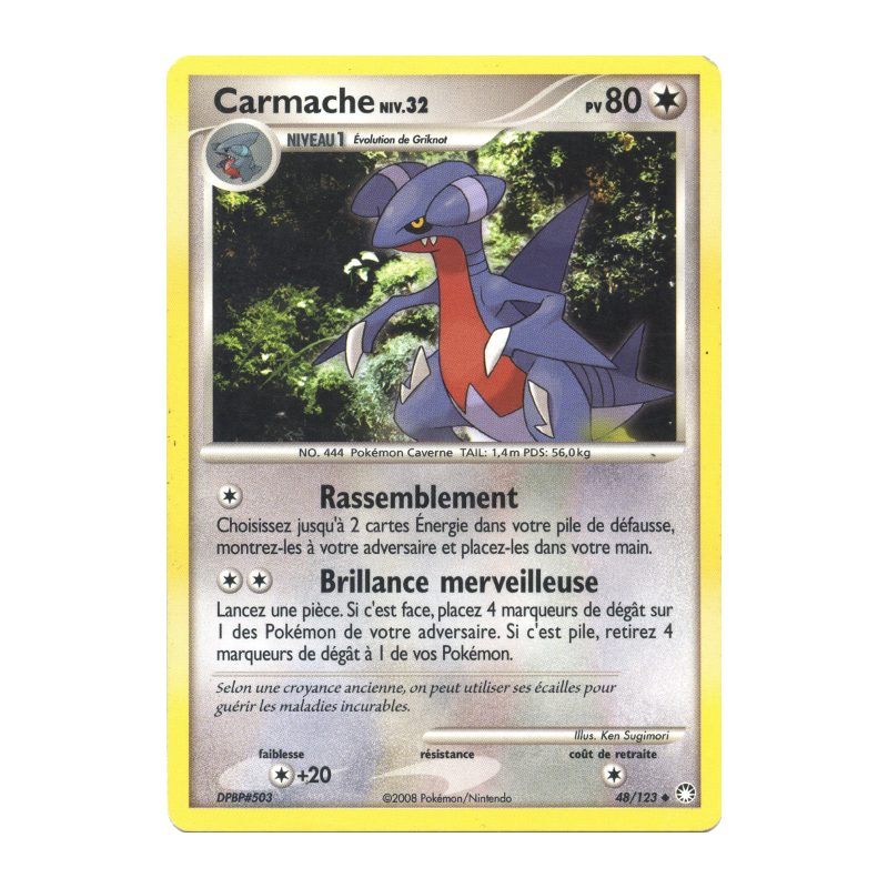 Carte Pokémon Carmache 48/123 Peu commune Trésors Mystérieux