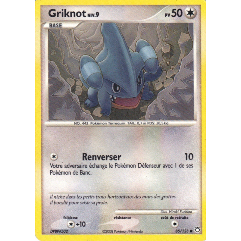 Carte Pokémon Griknot 85/123 Commune Trésors Mystérieux