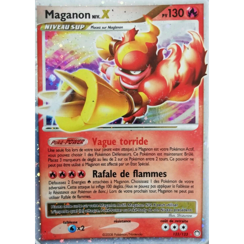 Carte Pokémon Maganon NIV.X 123/123 NIV.X Trésors Mystérieux