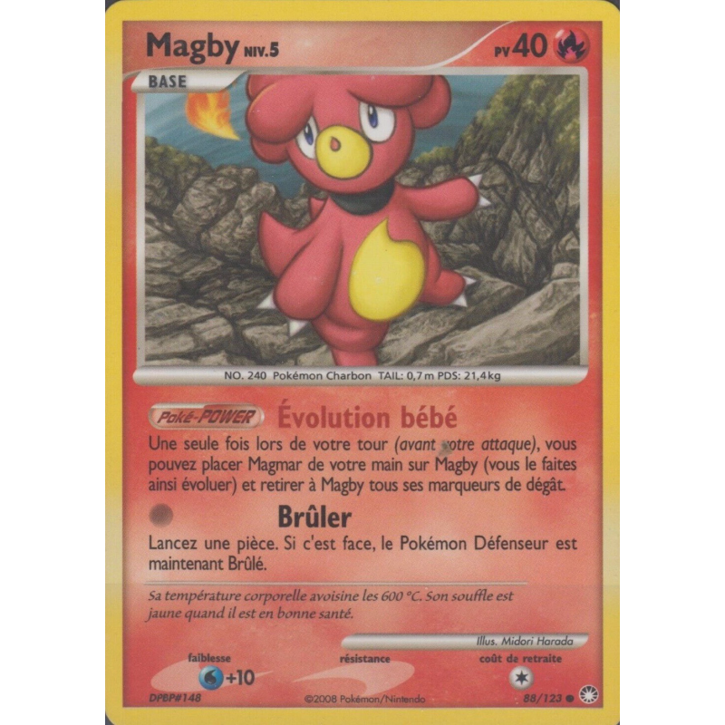Carte Pokémon Magby 88/123 Commune Trésors Mystérieux