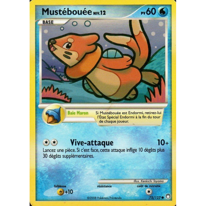 Carte Pokémon Mustébouée 75/123 Commune Trésors Mystérieux