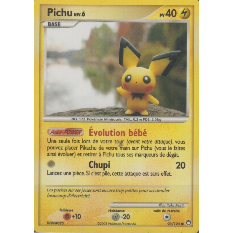 Carte Pokémon Pichu 93/123 Commune Trésors Mystérieux