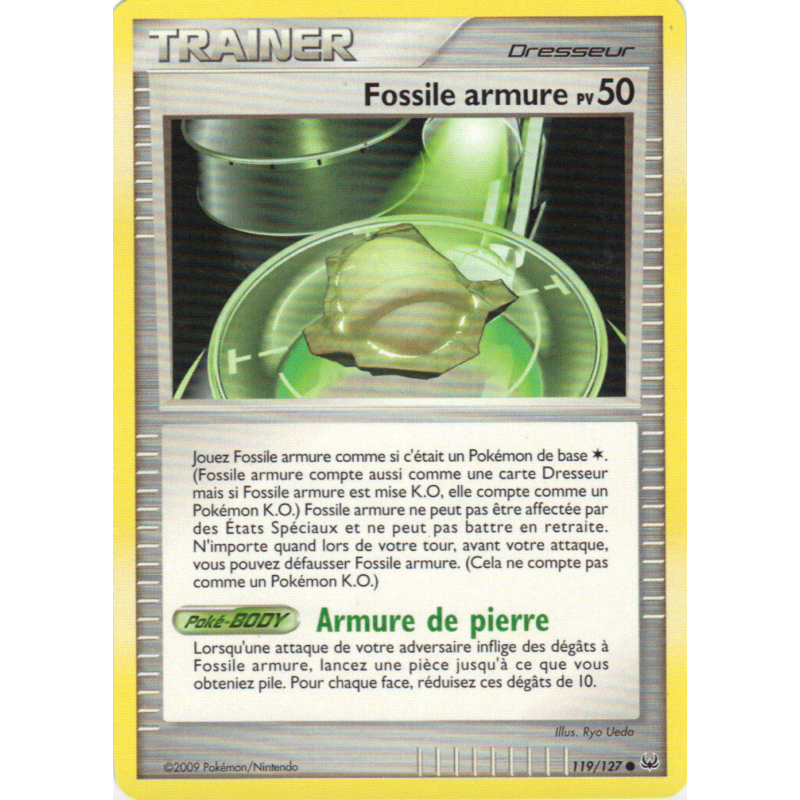 Carte Pokémon Fossile armure 119/127 Peu commune Platine (JCC)