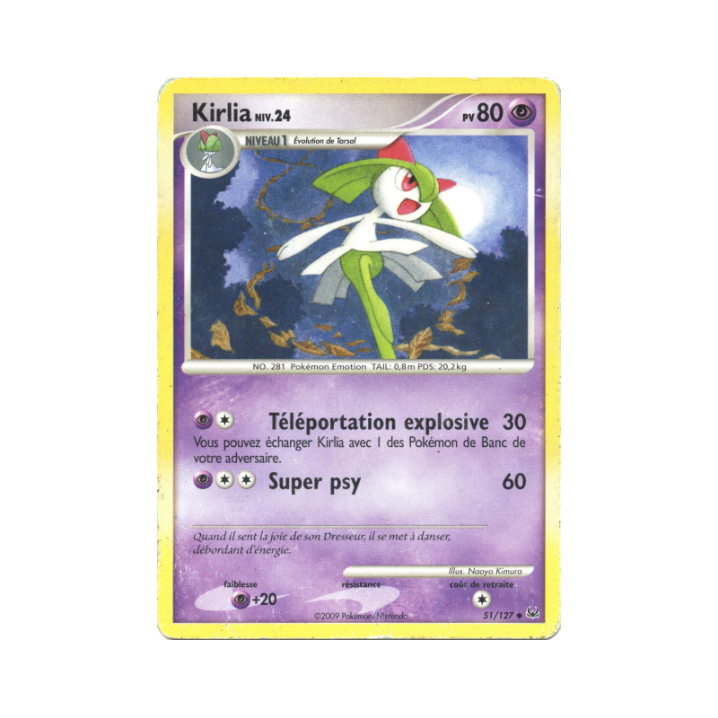 Carte Pokémon Kirlia 51/127 Peu commune Platine (JCC)