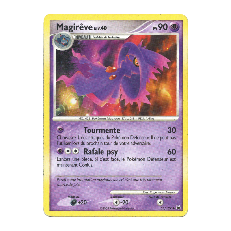 Carte Pokémon Magirêve 55/127 Peu commune Platine (JCC)