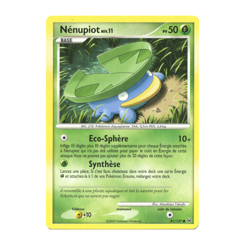 Carte Pokémon Nénupiot 81/127 Commune Platine (JCC)
