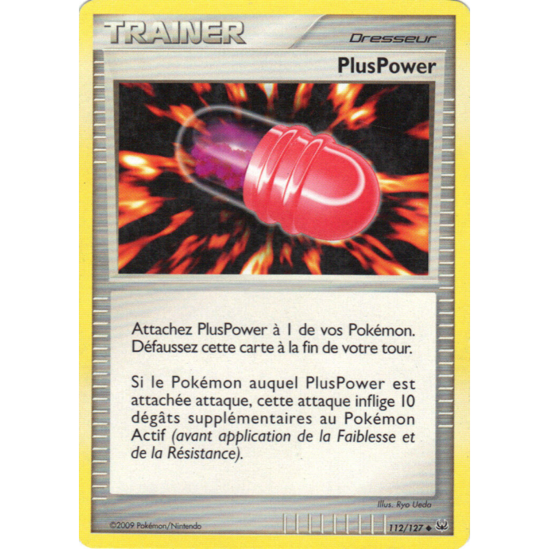 Carte Pokémon PlusPower 112/127 Peu commune Platine (JCC)