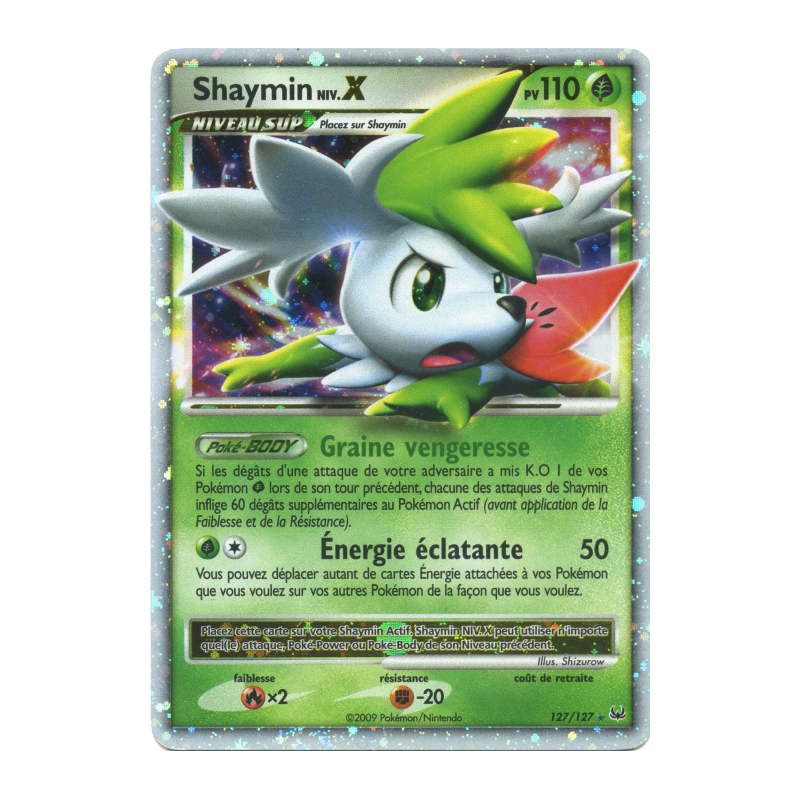 Carte Pokémon Shaymin NIV.X 127/127 NIV.X Platine (JCC)