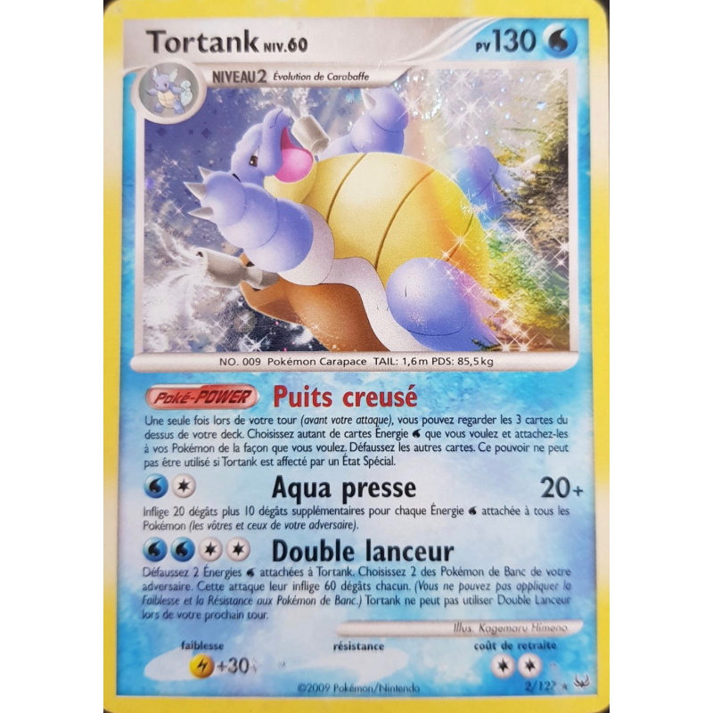 Carte Pokémon Tortank 2/127 Holographique Platine (JCC)