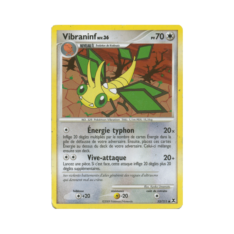 Carte Pokémon Vibraninf 53/111 Peu commune Rivaux Émergeants