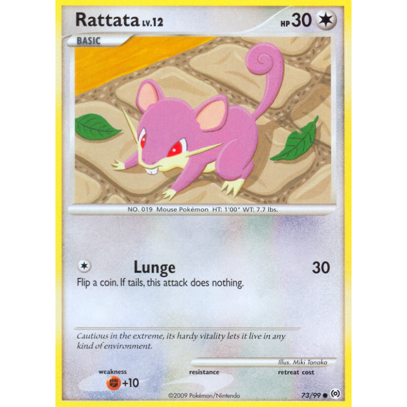 Carte Pokémon Rattata 73/99 Commune Platinum Arceus