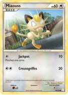 Carte Pokémon Miaouss 75/123 Commune HeartGold & SoulSilver (JCC)