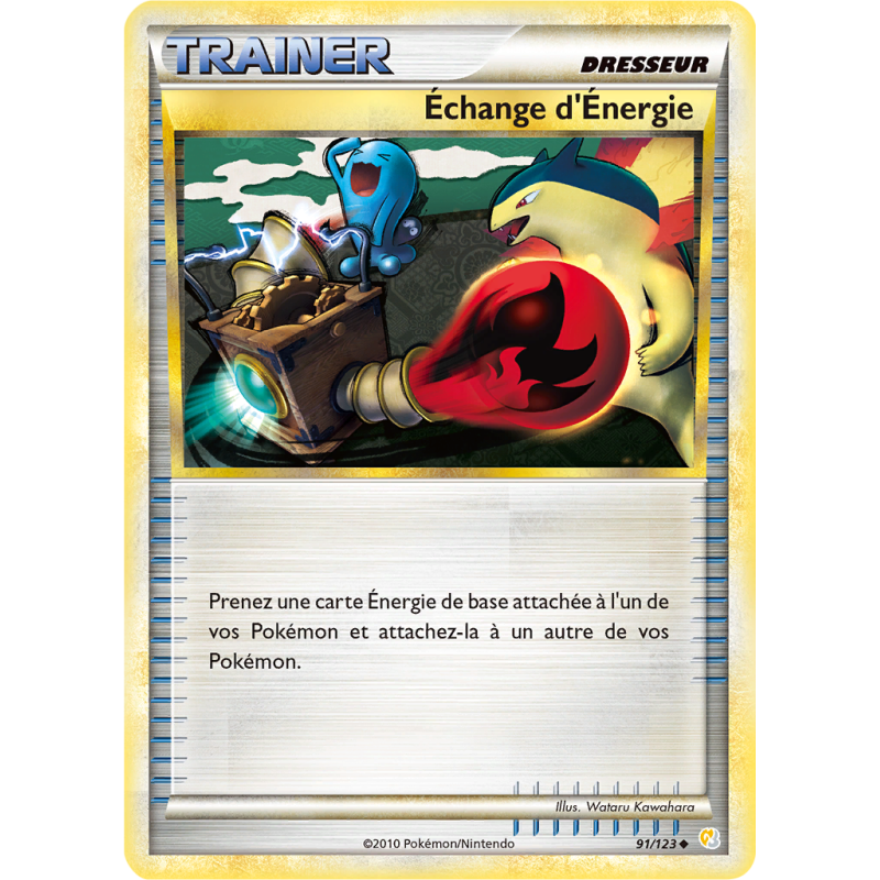 Carte Pokémon Échange d'Énergie 91/123 Peu commune HeartGold & SoulSilver (JCC)