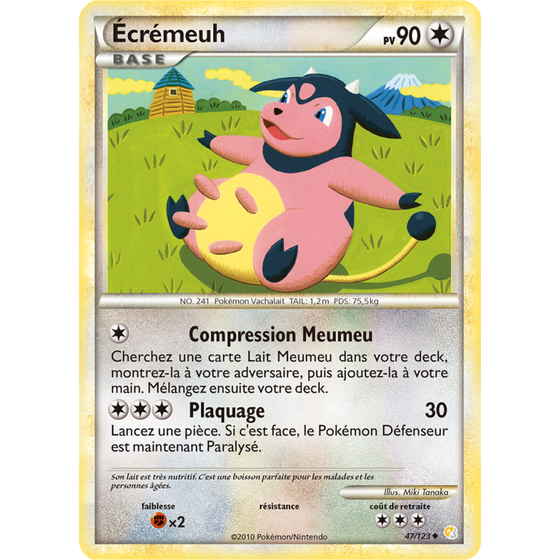 Carte Pokémon Écrémeuh 47/124 Peu commune HeartGold & SoulSilver (JCC)