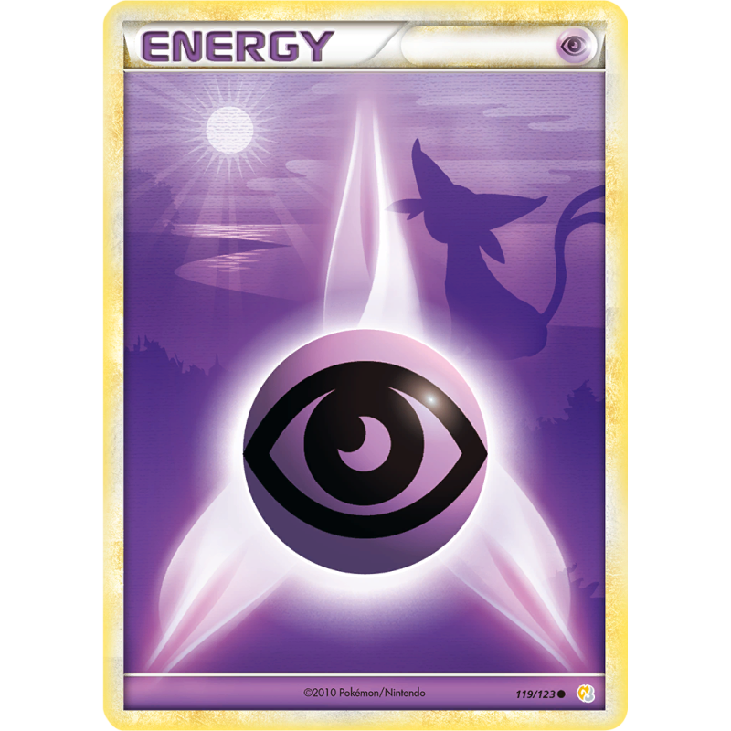Carte Pokémon Énergie Psy 119/123 Commune HeartGold & SoulSilver (JCC)