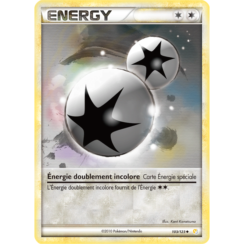 Carte Pokémon Énergie doublement incolore 103/123 Peu commune HeartGold & SoulSilver (JCC)