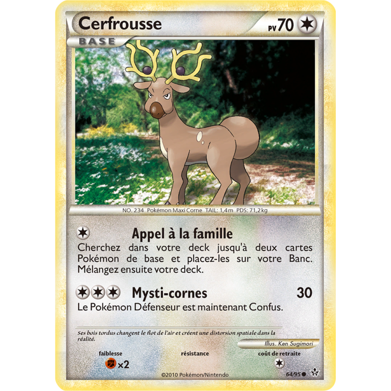 Carte Pokémon Cerfrousse 64/95 Commune Déchaînement