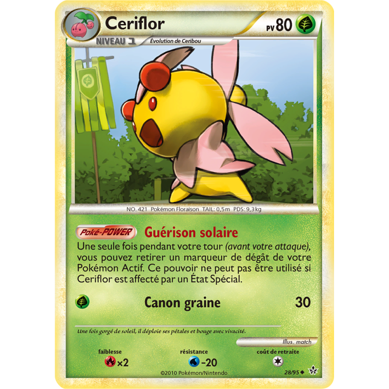 Carte Pokémon Ceriflor 28/95 Peu commune Déchaînement