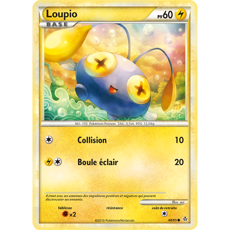 Carte Pokémon Loupio 48/95 Commune Déchaînement